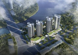 华政紫樾台项目位于常德市洞庭大道与紫缘路交汇处
