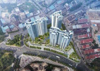 五岭乾源项目位于郴州市北湖区骆仙西路与香雪西路交汇处