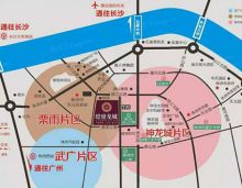 经世龙城地处神农片区，栗雨片区、武广片区三区交汇中芯，紧邻西环线、高铁西站、京珠高速等多维交通纵横繁华，享株洲的交通大动脉。区域内万豪酒店、麦德龙超市、株洲百货商场、神农太阳城、天元区人民医院等城市生活配套日臻完善。