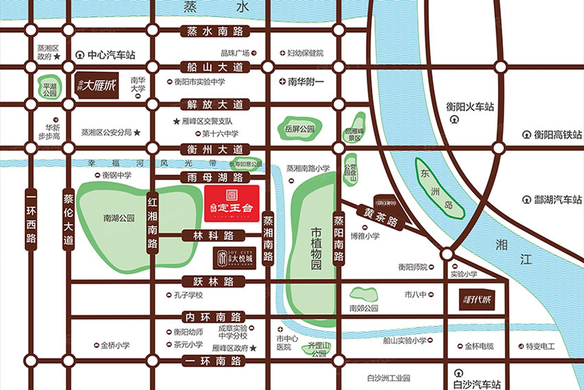 衡阳市金钟定王台位于雁峰区蒸湘南路,咨询电话4000-736-088转1019,占地面积92800平方米,有关衡阳金钟定王台房价,位置,户型图及相关评价等详情尽在好房汇