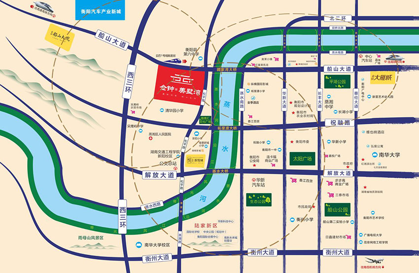 衡阳市金钟美墅湾位于蒸湘区船山西路蒸水西岸,咨询电话4000-736-088转1316,集独院美墅与江景高层于一体,有关衡阳金钟美墅湾楼盘房价,位置,户型图及相关评价等详情尽在好房汇