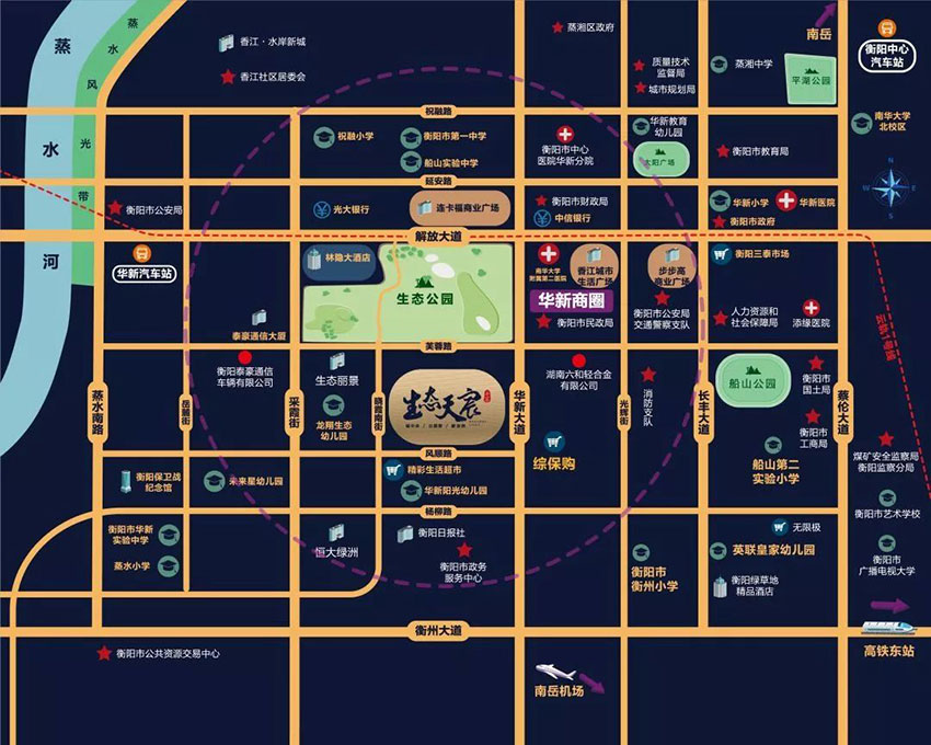 衡阳市生态天宸位于蒸湘区华新大道与风顺路交汇处,咨询电话4000-736-088转1326,占地面积29449.27㎡,有关衡阳生态天宸房价,位置,户型图及相关评价等详情尽在好房汇