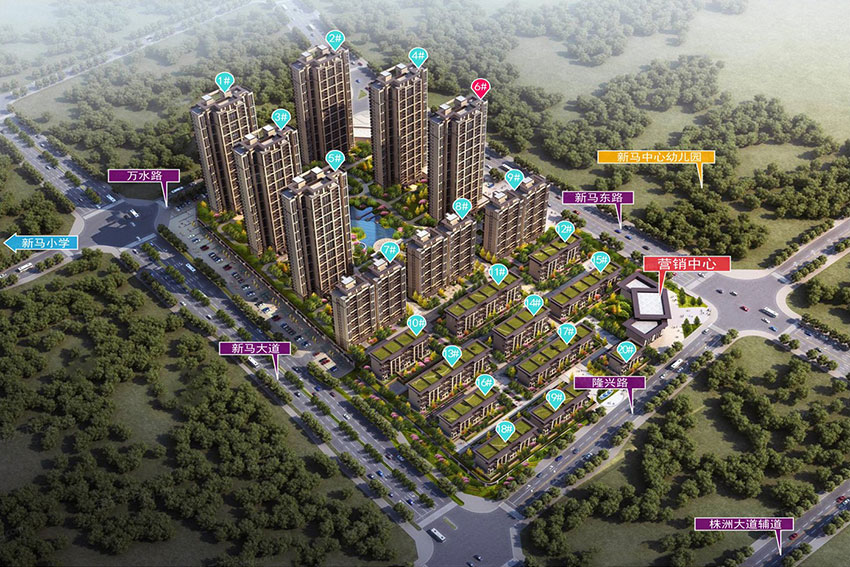 株洲市乐万邦珺钰府位于天元新马东路69号(新马东路与隆兴路交汇处),咨询电话4000-736-088转2201,由6栋高层、3栋小高层、11栋叠墅组成,有关株洲珺钰府楼盘房价,位置,户型图及相关评价等详情尽在好房汇