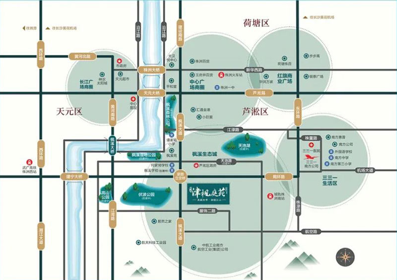株洲市津枫庭苑位于芦淞区政府往南约200米,咨询电话4000-736-088转2103,由9栋高层住宅和临街商业组成,有关株洲津枫庭苑楼盘房价,位置,户型图及相关评价等详情尽在好房汇