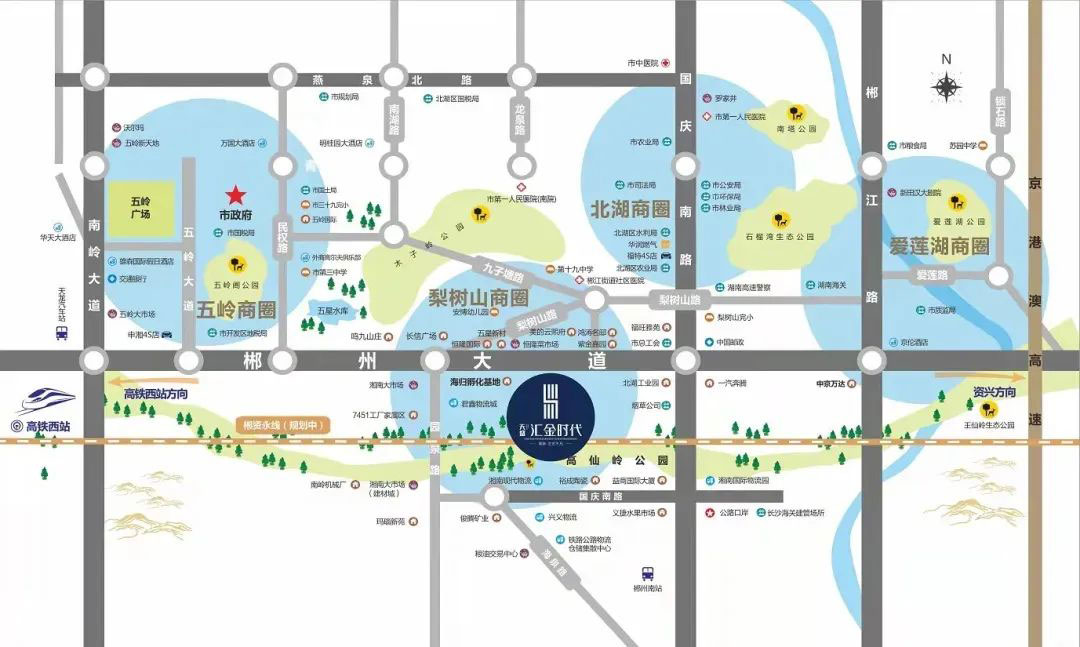 郴州市天盛汇金时代位于郴州市北湖区郴州大道1171号恒隆国际对面,咨询电话4000-736-088转2752,项目占地面积13032.1㎡,总建筑面积48943㎡,有关郴州天盛汇金时代房价,位置,户型图及相关评价等详情尽在好房汇