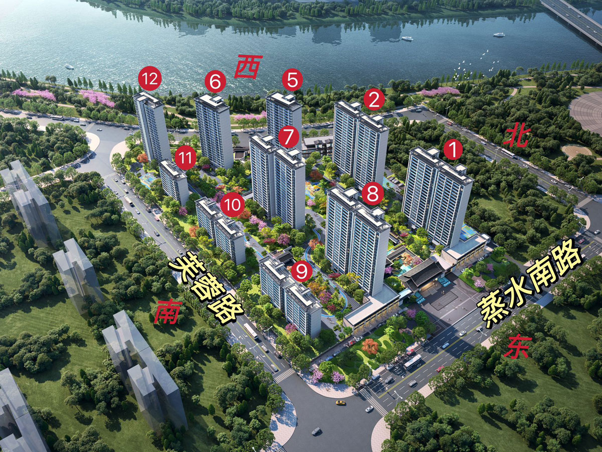 衡阳拓兴臻玺湾楼盘位于衡阳市华新蒸水南路与芙蓉路交汇处(华新汽车站对面),咨询电话4000-736-088转1351,项目占地面积39741㎡,建筑面积127728㎡,由衡阳拓居房地产开发有限公司开发建设