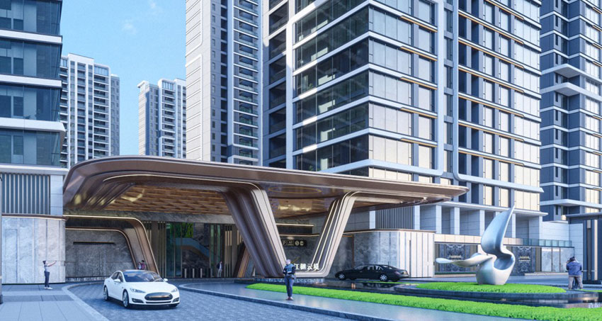 衡阳江樾云境位于衡阳市华新陆家新区临水路3号雁鸣溪网红桥旁,项目由14栋住宅+1栋会所组成,占地面积55863.7㎡,建筑面积185789.88㎡,开发商是衡阳福源房地产投资开发有限公司