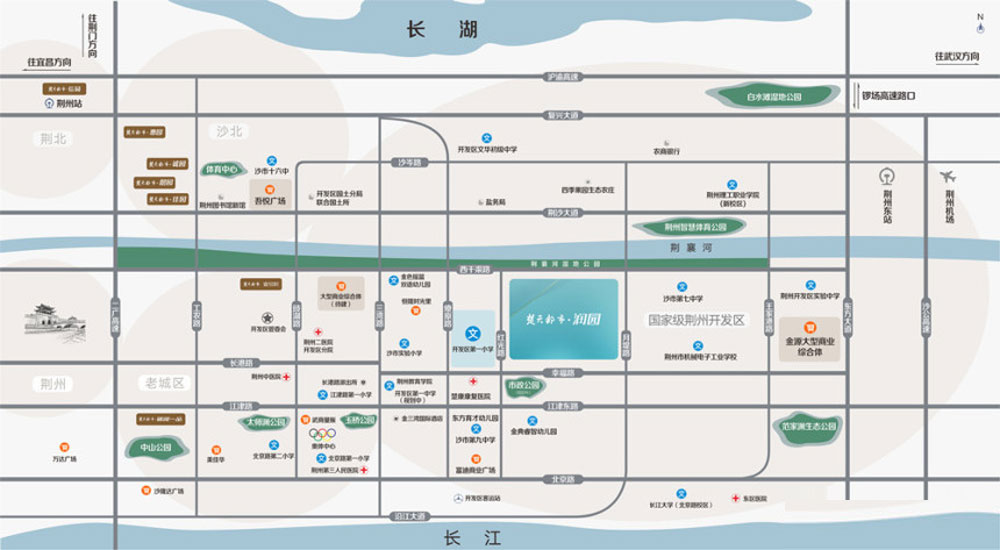 荆州市楚天都市润园位于荆州开发区红光路与幸福路交汇处,咨询电话4000-736-088转5003,总建筑面积约46万方,占地面积126494.4㎡,容积率2.8,开发商是荆州润园房地产开发有限公司