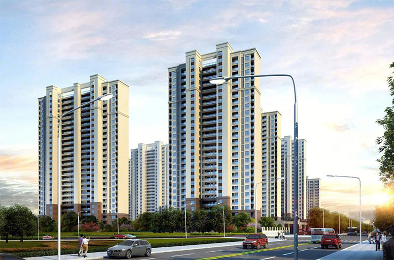 松滋金投新城印象位于松滋市高成初级中学对面,小区占地面积约6.6万㎡,建筑面积约15.6万㎡,容积率2.0,开发商是湖北松滋金投置业有限公司