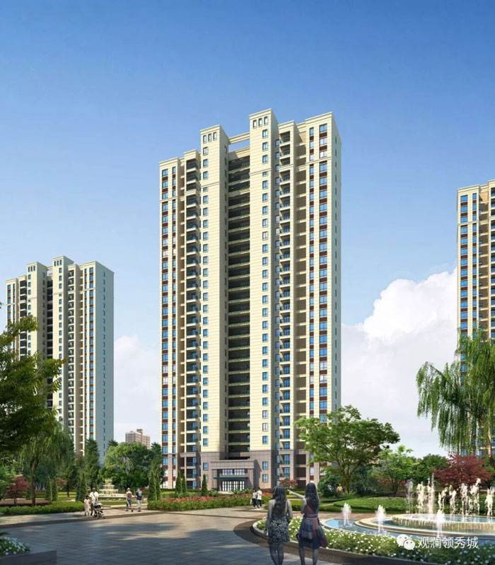 江陵观澜领秀城位于江陵县中兴路(县一中斜对面),总用地面积63244.88 平方米,总建筑面积220656.39㎡,绿地率30.34%,规划总户数1100 户,开发商是江陵县领秀置业有限公司