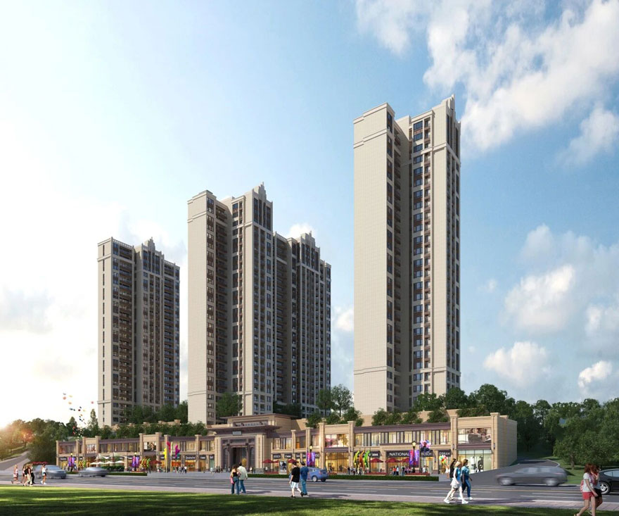 郴州​溪悦府楼盘位于郴州市寒溪路南岭植物园旁,项目占地面积约25.5亩,建筑面积约55126㎡,容积率2.5,绿化率31.05%,由3栋高层及社区底商组成